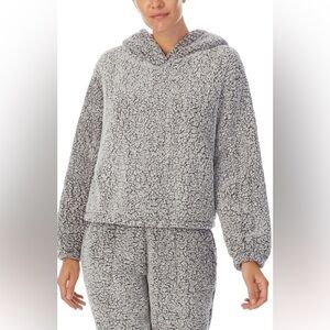 Room Service Jogger & Hoody Matching Set Sherpa White Gray Sz S